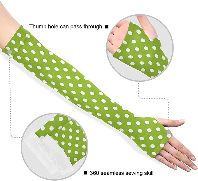 Wamika Gardening Sleeves Spring Globe Daisy Flowers Farm Sun Protective Arm Sleeves with Tumb Hole
