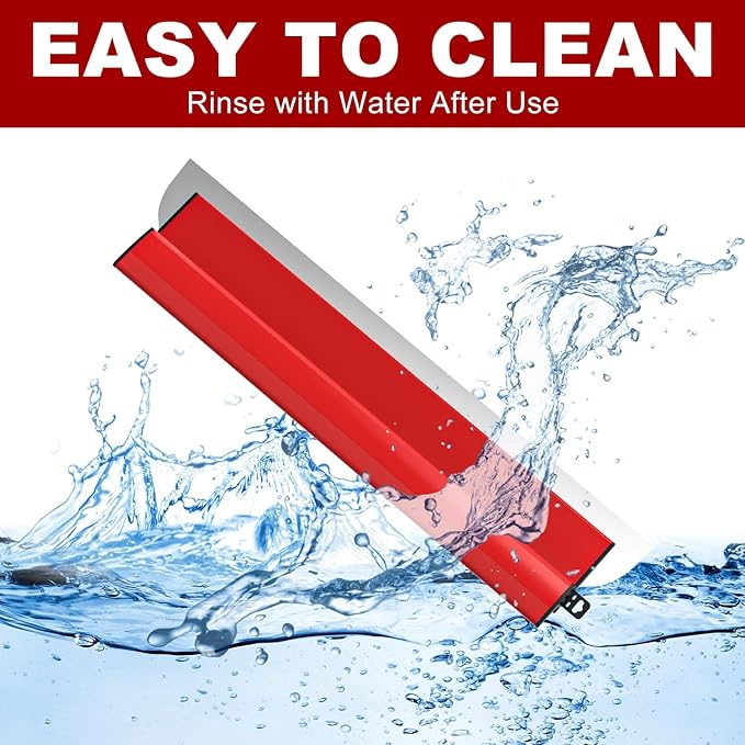 24 Inch Drywall Skimming Blade, Replaceable 0.38mm Stainless Steel Blade, Drywall Trowel for Gyprock, Drywall and Wall-Boardrd, Ergonomically Designed Grip
