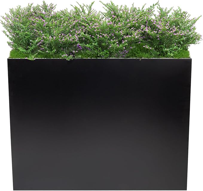 Tall Rectangular Removable Planter for Indoor or Outdoor Terraces, Porches, Durable All Weather, Garden, Modern Design, for Plants, Flowers(Large)