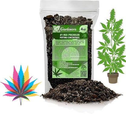 Gardenera Organic Autoflower Plants Potting Soil Mix - Perfect Balance of Nutrients, Drainage, and Aeration for Thriving Autoflower Plants- 4 Quart