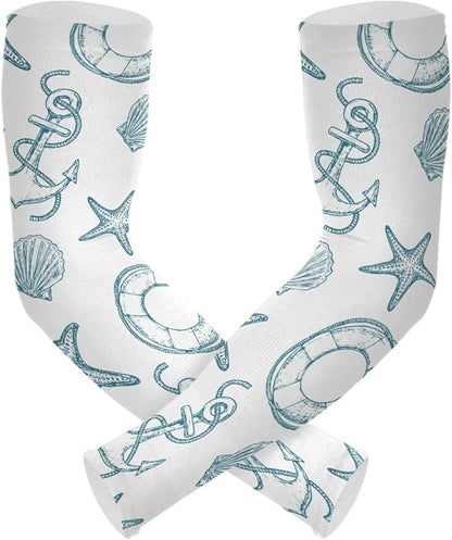 Wamika Gardening Sleeves Spring Globe Daisy Flowers Farm Sun Protective Arm Sleeves with Tumb Hole