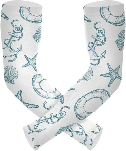 Wamika Gardening Sleeves Spring Globe Daisy Flowers Farm Sun Protective Arm Sleeves with Tumb Hole