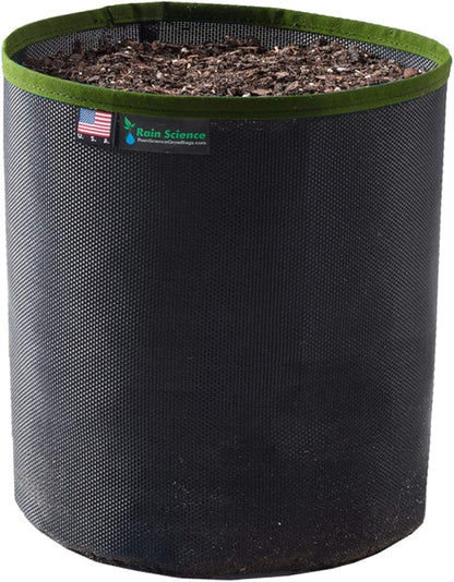 Grow Bag 3 Gallon, Planting Pots - Colorful Plant Grow Bags Pots Gardening Vegetable - Air Pruning Mesh Fabric Plant Container - (Black/ODGreen)