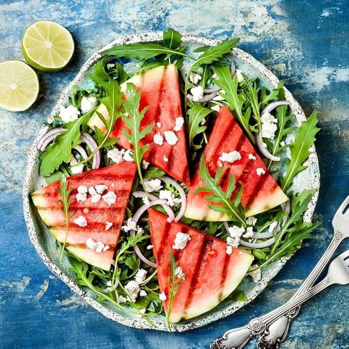 TomorrowSeeds - Moon & Stars Red Watermelon Seeds - 180+ Count - for 2026 Planting Heirloom Watermelons Crimson Red Flesh Yellow Speckled Black Rind Melon Fruit Grow Your Own Home Farm Patio Healthy