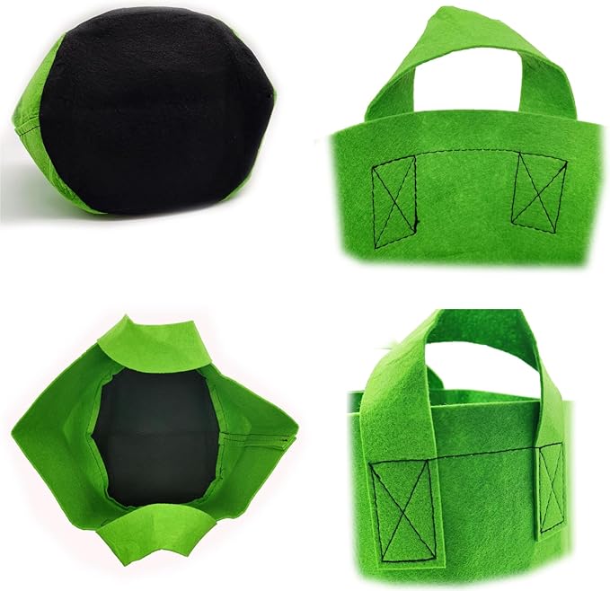 5 Gallon Grow Bags, 4 Pack Fabric Pots with Handles for Veggies Flowers Garden Plant Green