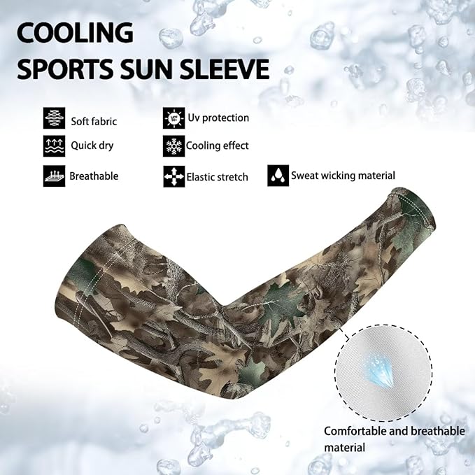 Binienty Unisex Arm Sleeves for Driving, Golf, Cycling, Sports, UV Protector Cooling Arm Sleeves Cover
