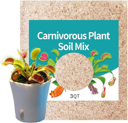 3 Qts Carnivorous Plant Soil Mix, Great Potting Soil for Venus Fly Trap Live Plant, Pitcher Plants, Sundews and Butterworts