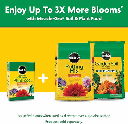 Miracle-Gro Water Soluble All Purpose Plant Food,Plant Fertilizer for Indoor or Outdoor Plants,Roses,Flowers,Houseplants,Vegetables and Trees,10 lb.,(Pack of 4)