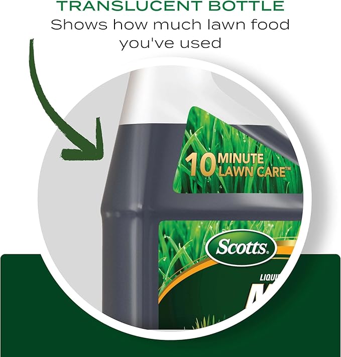 Scotts Liquid Green Max Lawn Food Refill, Lawn Fertilizer and Iron Supplement, for Any Grass Type, 29-0-0, 32 fl. oz.