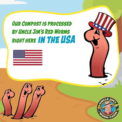 Uncle Jim's Worm Farm Black Gold Worm Castings Compost Fertilizer for Garden Soil | Red Wriggler Earthworm Casting Organic Fertilizer for Plants | Nutrient Rich Fertilizer Solutions | 4 lbs