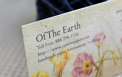10 Seed Embedded Recycled Lotka Cardstock Handmade Paper