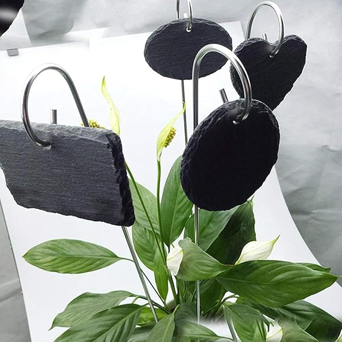 20 Pcs Silver 20cm Plant Label Hooks Markers Label Hanger Garden Plant Sign Stake Rustproof Deformed Garden Sign Hooks Hanging Rods for Flower Planter Plant Container Accessories