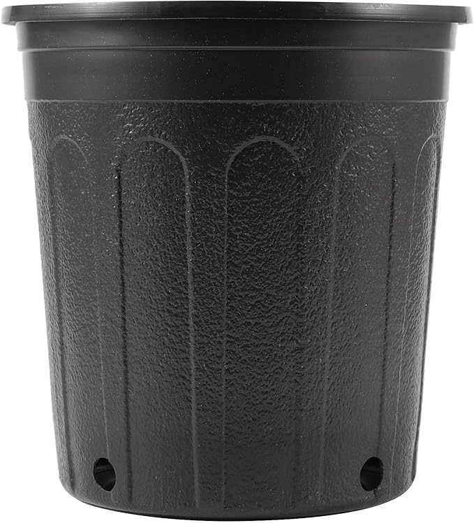 KEILEOHO 25 Pack Plastic Plant Nursery Pots, 1 Gallon Plants Pots with Drainage Holes, Flower Plant Container for Cuttings, Seedling, Flower, Vegetable, Succulent, Black