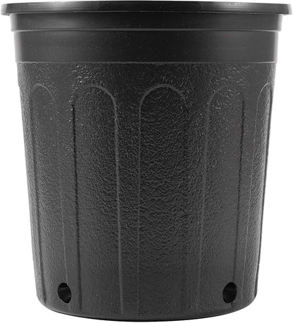 KEILEOHO 25 Pack Plastic Plant Nursery Pots, 1 Gallon Plants Pots with Drainage Holes, Flower Plant Container for Cuttings, Seedling, Flower, Vegetable, Succulent, Black