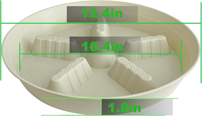 4 Pack Plant Saucer 12 inch, 8 10 14 17 inch, Plant Stand Plastic Plant Saucers for Indoors Outdoor, Heavy Duty Flower Saucers for Potted Plants, Pot Saucers for Plants, Grow Bags Saucers