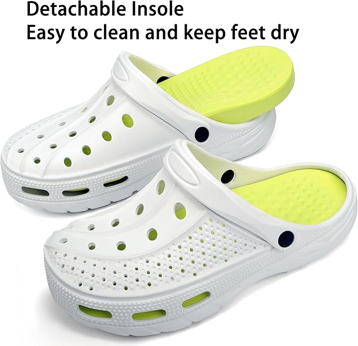 Women Men Orthopedic Clogs Arch Support Garden Shoes Sandals Slippers with Plantar Fasciitis Insoles
