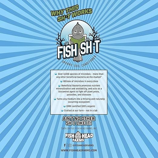 Fish Head Farms Organic Soil Conditioner for Yield and Flavor Enhancement. Improves Fertilizer Efficiency. Useful in Both Garden Soil and Hydroponics Applications 120 mililiters