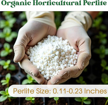 Organic Perlite for Plants,1 Quart Premium Horticultural Perlite for Indoor and Outdoor Plants,Enhance The Ventilation and Drainage of The Soil,Optimal for Potting Mixes