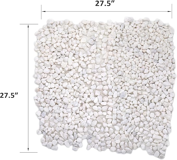 Rocks for Plants. White Decorative Pebbles. 0.5 to 1 Inch 18 lbs. for Garden, Landscaping, Indoor, Vase fillers, Crafting, Succulents, pots, Plants