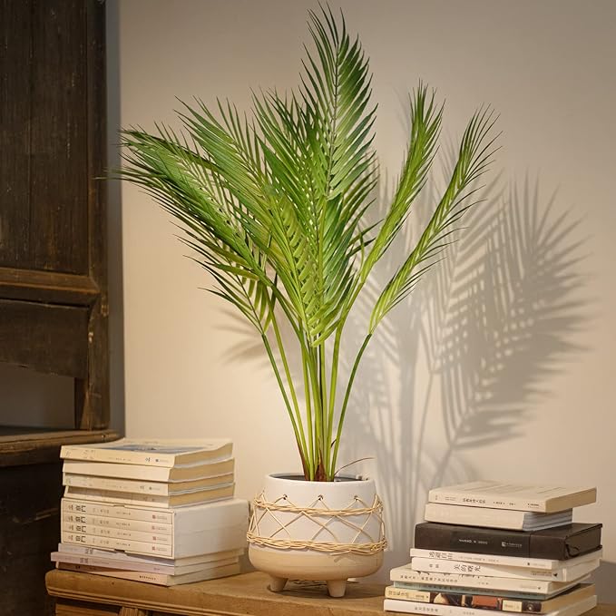 Ceramic Planter 8 Inch Plant Pots Indoor Outdoor Planter with Drainage Hole Flower Pots Plant Pot Ceramic Mid-Century