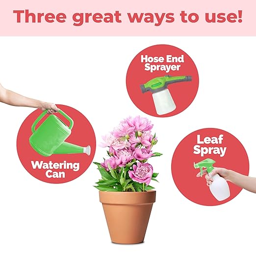 Peony Fertilizer for Peony Flowers, Feeds Peony Bulbs for Stunning Blooms, Liquid Fertilizer by TPS Plant Foods, 8 oz (250mL)
