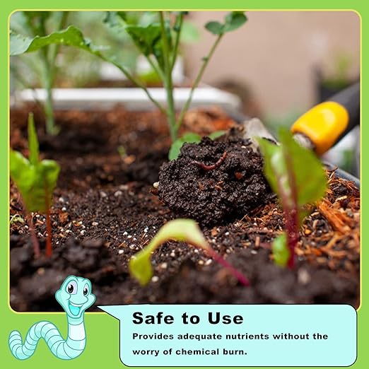 Worm Castings Organic Fertilizer 11 LBS by Doter, All Nature Fertilizer for Gardening, Tomato, Strawberry, Flower, and Herbs