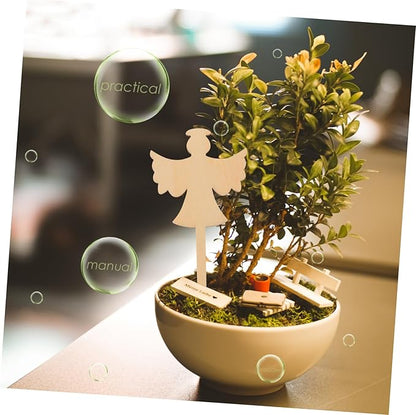 EXCEART 10pcs Wooden Plant Labels Garden Tags for Flower Identification Plant Distinguishing for Gardening Decoration Easy Name Display