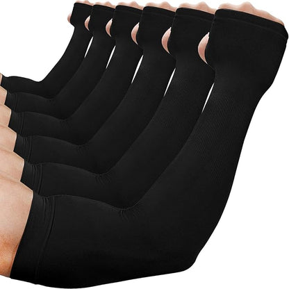 beister 3/6 Pairs UV Cooling Arm Sleeves Sun Protection Unisex for Sports, Cycling, Golf, Running