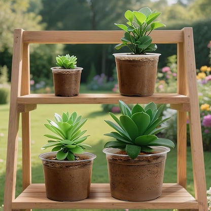 4/6/8/10 Inch Large Size Clear Nursery Pots for Plants, 16 Pack Plastic Plant Pots with Drainage Holes, Durable Seedling Starter Pot for Succulents Flowers Herb Vegetables