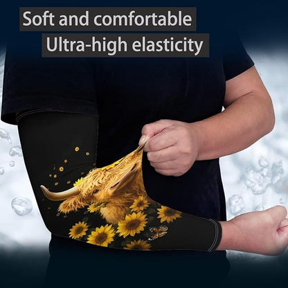 Binienty Unisex Arm Sleeves for Driving, Golf, Cycling, Sports, UV Protector Cooling Arm Sleeves Cover
