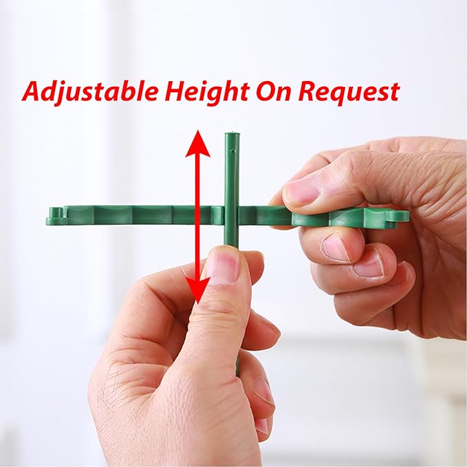 12 Pack Plant Support Plant Stakes Plastic Cage Holder Small Plant Support Ring for Indoor and Outdoor Small Plants, 9.4" W x 5.5" H