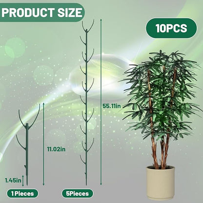 10PCS Monstera Plant Support Set, Plant Stakes for Indoor Plants, Plant Support, Suitable for Support Climbing Plants, Stabilize Potted and Plant Pile Decoration