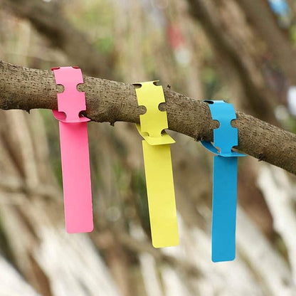 ZOENHOU 600 PCS 6 Colors Tree Tags Plastic Plant Tags, Adjustable Wrap Around Plant Hanging Nursery Garden Labels, Plant Labels for Garden
