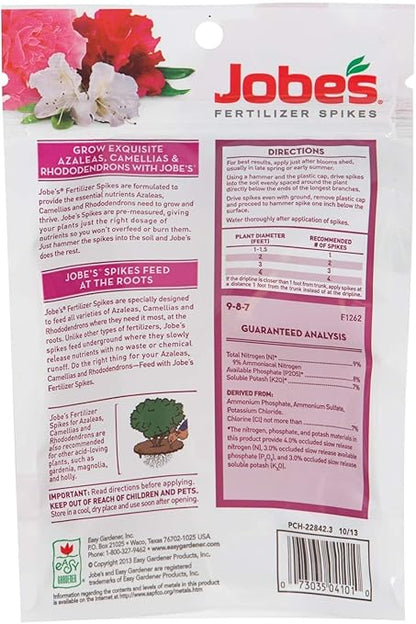 Jobe'S Plant Food Azalea , Camellias & Rhododenron Spikes 9-8-7 Spike 10 / Pack