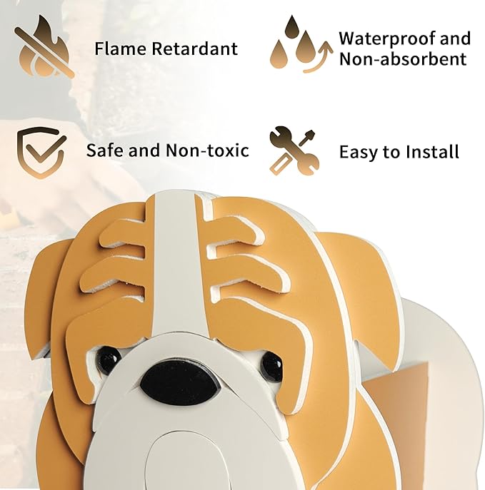 Brown English Bulldog Dog Planter, Cute Animal Shape Flower Planters, Plant Pots for Indoor/Outdoor Garden Decor, Unique Gifts/Souvenirs for Pet Lovers