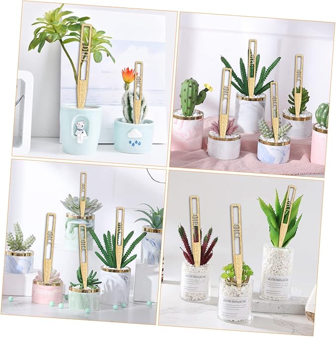 12Pcs Wooden Plant Labels Reusable Decorative Garden Tags for Potted Plants Gardening Labels for Garden Decorations Markers