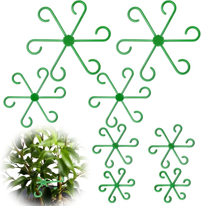 32pcs Plant Stem Support, Plant Support for Indoor Plants, 4 Sizes Climbing Houseplant Stem Holders, Reusable Plant Stabilizer, Indoor Plants Accessories