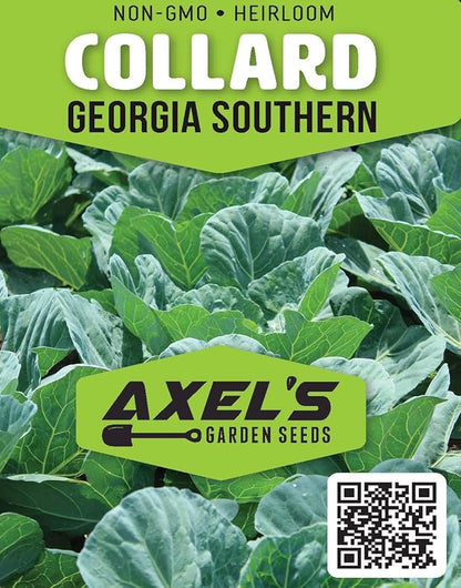 Collard Green Seeds for Planting - Plant & Grow Georgia Southern Collards - Full Planting Instructions to Plant a Home Outdoor Vegetable Garden - Great Gardening Gift, 5 Packets