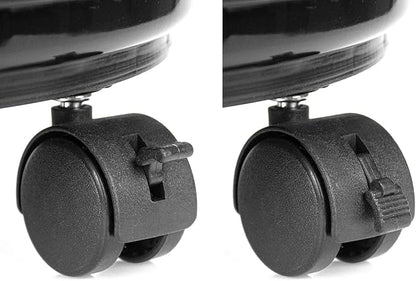 Fasmov 3 Pcs Plant Pallet Caddy Plant Stand Round Flower Pot Mover, Plant Pot Pallet Dolly Caster with Universal Wheels (Black)