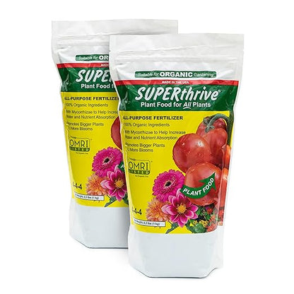 SUPERthrive Organic 4-4-4 All-Purpose Fertilizer, Solid Granular and Ferry-Morse English Cottage Perennial Garden Seed Variety Pack