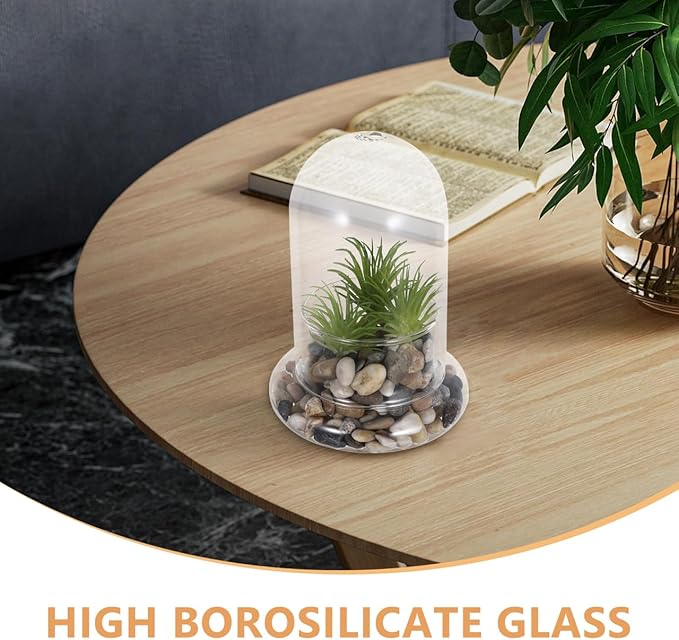 Hemoton Micro Landscape Ecological Bottle Terrarium Jar with 8Mm Hole Glass Plant Dome for Home Office Decoration and DIY Miniature Garden