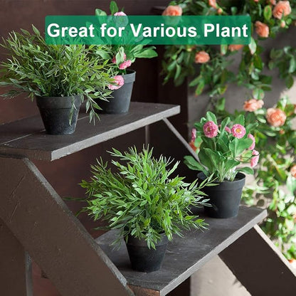 vensovo Black Terracotta & Clay Pots with Saucer - 6 Pack 5 Inch Terra Cotta Pot Ceramic Pottery Planter Cactus Flowerpots Drainage Hole, Great for Plants, Crafts and Wedding Favor