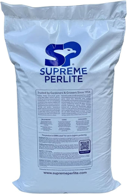 Supreme Perlite Medium Horticultural Perlite for Potting Soil, Seed Starting, Propagation, Organic Gardening & Soil Aeration, 4 Medium Bags Each 4 Cu Ft