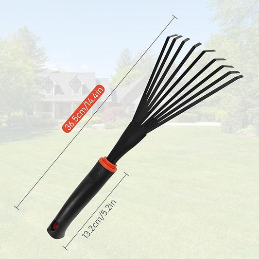 Small Hand Rakes, Garden Stainless Steel Hand Rake Soil Tiller, Garden Sweep Yard Flower Beds Tool