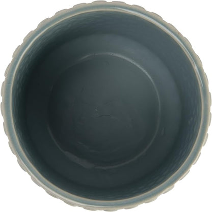 Bloomingville Sky Blue & Cream Stoneware Pot with Crackle Finish