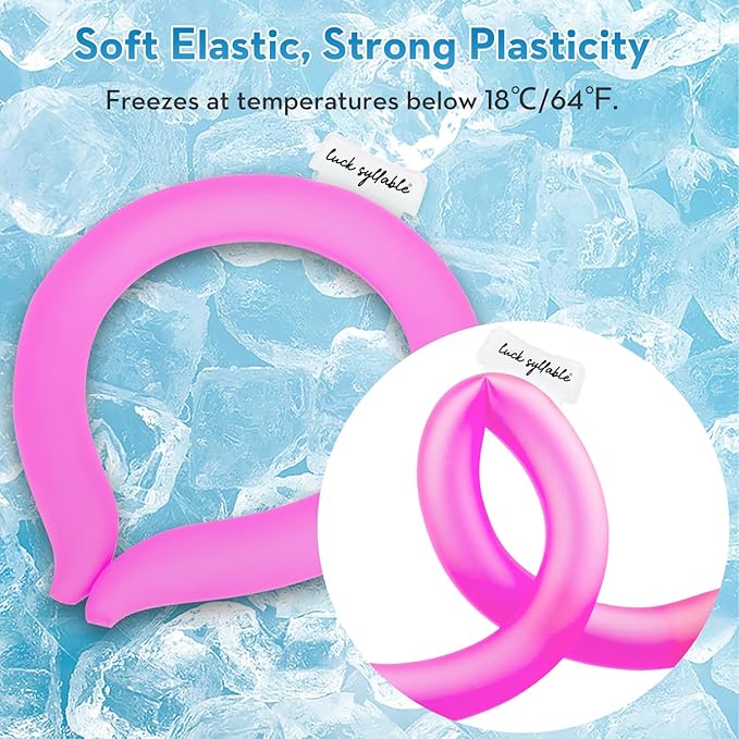 2PCS Neck CoolingTube with Insulated Bag, Reusable Ice Coolers Wearable Body CoolingProducts, Neck Coolers for HotWeather
