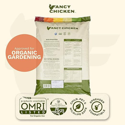 40lb All-Purpose Organic Lawn & Garden Food, 100% Dried Pelleted Poultry Manure Fertilizer (Covers up to 10,000 sq ft)
