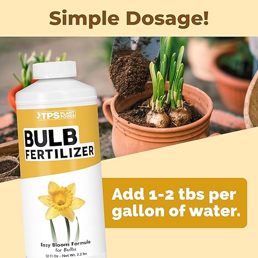 Bulb Fertilizer, Complete Liquid Bulb Plant Food for All Bulbous Plants, 32 oz (1 Quart)