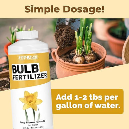Bulb Fertilizer, Complete Liquid Bulb Plant Food for All Bulbous Plants, 32 oz (1 Quart)