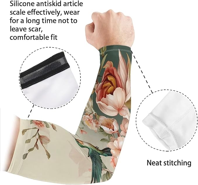 Binienty Unisex Arm Sleeves for Driving, Golf, Cycling, Sports, UV Protector Cooling Arm Sleeves Cover